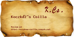 Koczkás Csilla névjegykártya